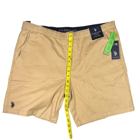 US Polo Assn Men’s XL khaki pull on Jogger Shorts Active NWT - Picture 1 of 7